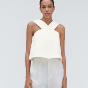 Everlane cross-front apron top size M